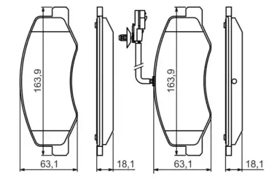 Тормозные колодки дисковые задняя ось BOSCH 0 986 494 499