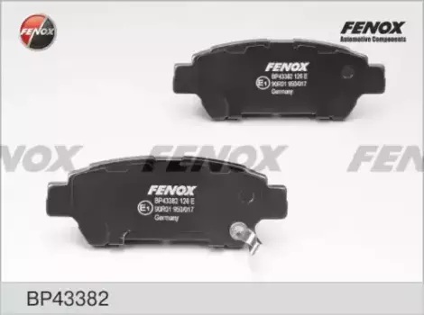 Тормозные колодки дисковые задняя ось FENOX BP43382