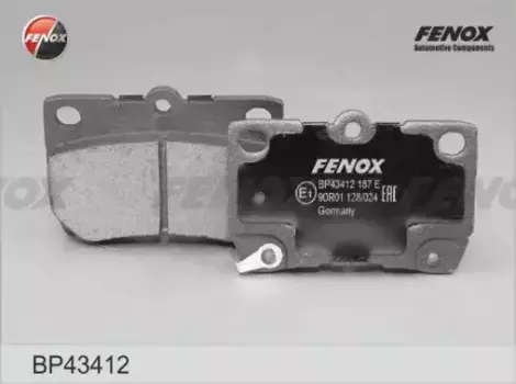 Тормозные колодки дисковые задняя ось FENOX BP43412