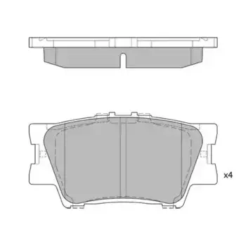 Тормозные колодки дисковые задняя ось HAGEN GP2081