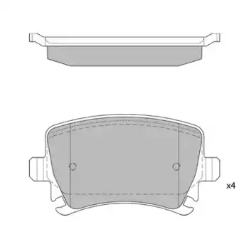 Тормозные колодки дисковые задняя ось HAGEN GP2099