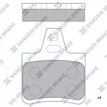 Тормозные колодки дисковые задняя ось HI-Q SP1254