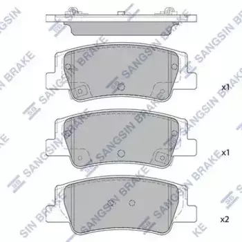 Тормозные колодки дисковые задняя ось HI-Q SP4335