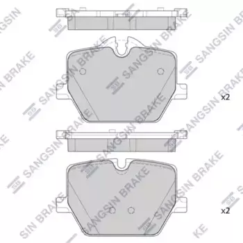 Тормозные колодки дисковые задняя ось HI-Q SP4396
