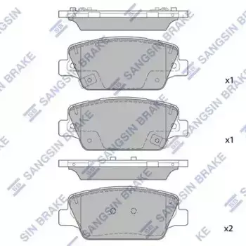 Тормозные колодки дисковые задняя ось HI-Q SP1987