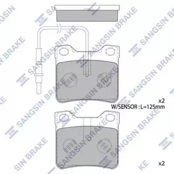 Тормозные колодки дисковые задняя ось HI-Q SP4267A