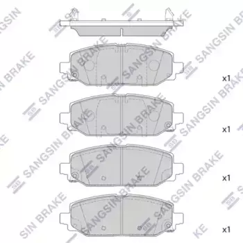 Тормозные колодки дисковые задняя ось HI-Q SP4375