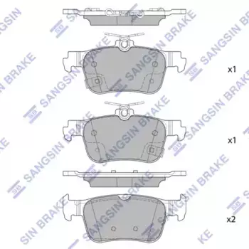 Тормозные колодки дисковые задняя ось HI-Q SP2604