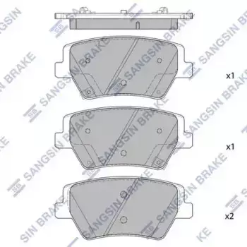 Тормозные колодки дисковые задняя ось HI-Q SP4469