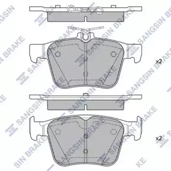 Тормозные колодки дисковые задняя ось HI-Q SP4521