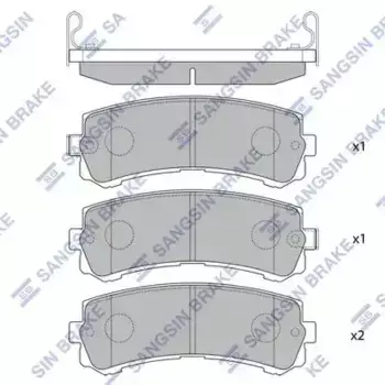 Тормозные колодки дисковые задняя ось HI-Q SP4157
