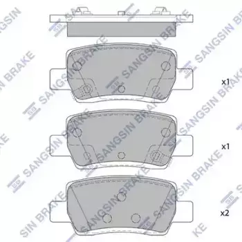 Тормозные колодки дисковые задняя ось HI-Q SP4373
