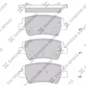 Тормозные колодки дисковые задняя ось HI-Q SP4463