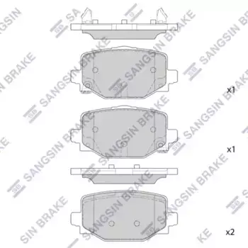Тормозные колодки дисковые задняя ось HI-Q SP4367