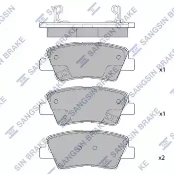Тормозные колодки дисковые задняя ось HI-Q SP4458