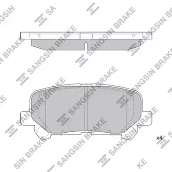 Тормозные колодки дисковые задняя ось HI-Q SP1461A