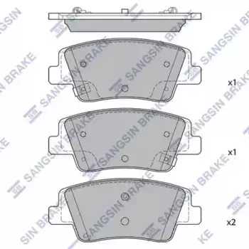 Тормозные колодки дисковые задняя ось HI-Q SP4511