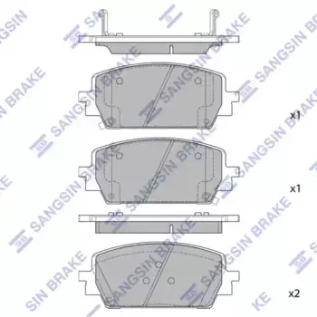 Тормозные колодки дисковые задняя ось HI-Q SP4464
