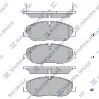 Тормозные колодки дисковые задняя ось HI-Q SP4037