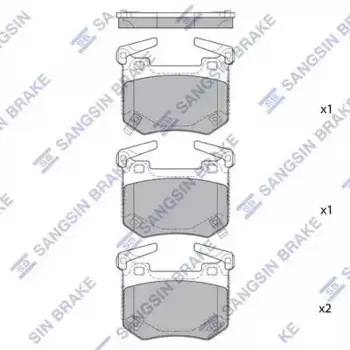 Тормозные колодки дисковые задняя ось HI-Q SP1875