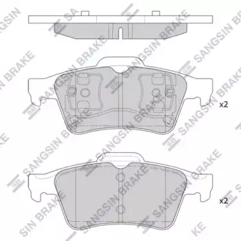 Тормозные колодки дисковые задняя ось HI-Q SP4280