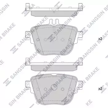Тормозные колодки дисковые задняя ось HI-Q SP4413