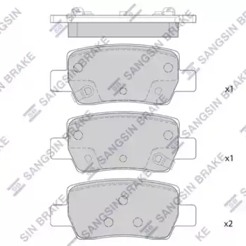 Тормозные колодки дисковые задняя ось HI-Q SP4462