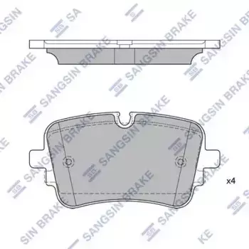 Тормозные колодки дисковые задняя ось HI-Q SP4475