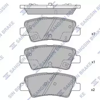 Тормозные колодки дисковые задняя ось HI-Q SP1685