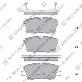 Тормозные колодки дисковые задняя ось HI-Q SP4038