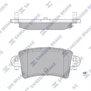 Тормозные колодки дисковые задняя ось HI-Q SP1895