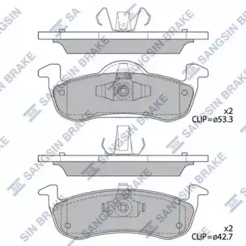 Тормозные колодки дисковые задняя ось HI-Q SP4017