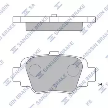Тормозные колодки дисковые задняя ось HI-Q SP1630