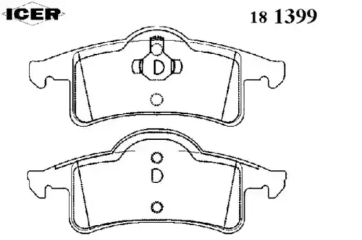 Тормозные колодки дисковые задняя ось ICER 181399