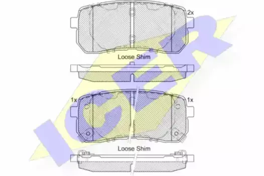 Тормозные колодки дисковые задняя ось ICER 181839-233