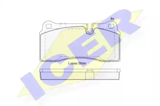 Тормозные колодки дисковые задняя ось ICER 182121