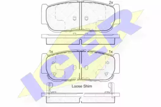 Тормозные колодки дисковые задняя ось ICER 182151