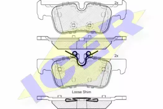 Тормозные колодки дисковые задняя ось ICER 182193