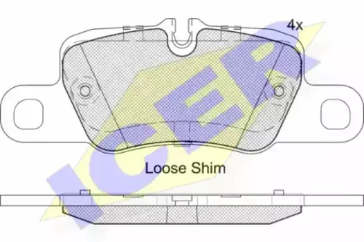 Тормозные колодки дисковые задняя ось ICER 182207