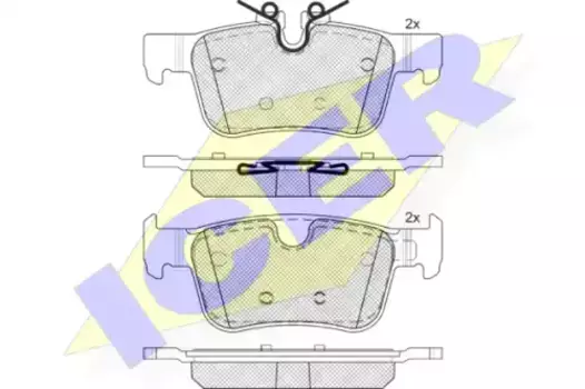Тормозные колодки дисковые задняя ось ICER 182327