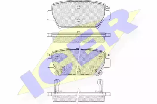 Тормозные колодки дисковые задняя ось ICER 182338