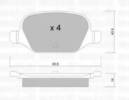 Тормозные колодки дисковые задняя ось METELLI 22-0324-0