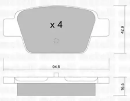 Тормозные колодки дисковые задняя ось METELLI 22-0323-0