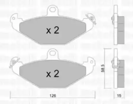 Тормозные колодки дисковые задняя ось METELLI 22-0165-0