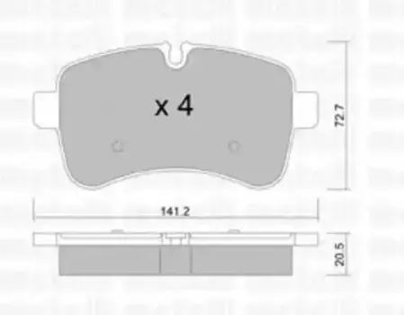 Тормозные колодки дисковые задняя ось METELLI 22-0711-0
