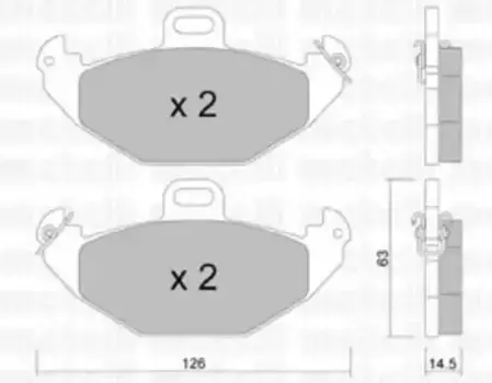 Тормозные колодки дисковые задняя ось METELLI 22-0634-0