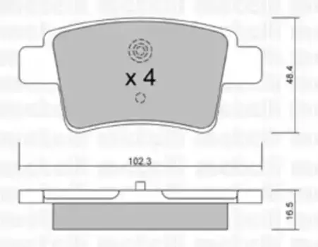 Тормозные колодки дисковые задняя ось METELLI 22-0801-0