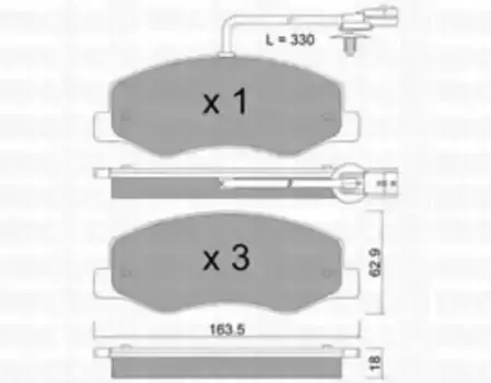 Тормозные колодки дисковые задняя ось METELLI 22-0900-0
