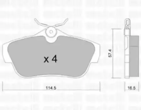 Тормозные колодки дисковые задняя ось METELLI 22-0712-0