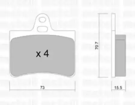 Тормозные колодки дисковые задняя ось METELLI 22-0333-0
